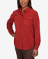 ფოტო #4 პროდუქტის Petite Autumn Weekend Soft Cord Long Sleeve Shirt Jacket