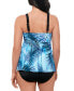 Фото #2 товара Women's Leaf It Alone Tiered Fauxkini One-Piece Swimsuit, Created for Macy's