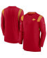 Men's Red Kansas City Chiefs Sideline Tonal Logo Performance Player Long Sleeve T-shirt