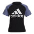 Фото #1 товара Футболка с коротким рукавом женская Adidas Sportswear Colorblock Чёрный