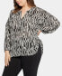 ფოტო #5 პროდუქტის Plus Size Paulina Peasant Blouse