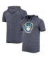 Фото #1 товара Men's Navy Milwaukee Brewers Raglan Hoodie T-shirt
