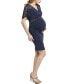 ფოტო #3 პროდუქტის Maternity Lace Accent Midi Dress