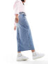 Фото #3 товара New Look ripped denim midaxi skirt in blue