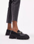 Фото #8 товара Topshop Lex chunky loafer with metal detail in black
