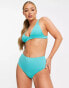 Nike Swimming high waist cheeky bottom in blue