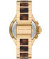 ფოტო #3 პროდუქტის Women's Camille Chronograph Gold-Tone Stainless Steel and Tortoise Acetate Bracelet Watch 43mm