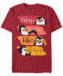 ფოტო #1 პროდუქტის Madagascar Men's Penguin Character Stack Up Short Sleeve T-Shirt