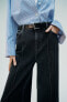 Z1975 wide-leg cropped high-waist front seamed jeans