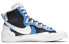 Sacai x Nike Blazer Mid BV0072-001 Black Blue Sneakers