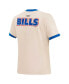 Women's Cream Distressed Buffalo Bills Retro Classic Ringer T-shirt