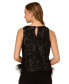 Фото #2 товара Women's Sequin Feather-Trim Top