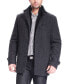 ფოტო #2 პროდუქტის Men Samuel Herringbone Wool Blend Bibbed Car Coat