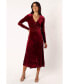 ფოტო #1 პროდუქტის Womens Darby Long Sleeve Midi Dress - Burgundy