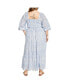 Plus Size Brodie 2 Tone Maxi Dress