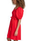 Women's Puff-Sleeve Smocked A-Line Dress