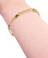 Gold-Tone Multicolor Stone Inspirational Bracelet