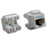 Фото #1 товара ROLINE Cat.5e Keystone Jack - RJ-45 - unshielded light grey - RJ-45 - Cat5e - Grey