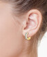 ფოტო #2 პროდუქტის EFFY® Diamond Baguette Hoop Earrings (1 ct. t.w.) in 14k White Gold or 14k Yellow Gold