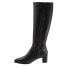 Фото #4 товара Trotters Kacee T1956-001 Womens Black Wide Leather Zipper Knee High Boots 6