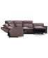 Фото #2 товара Dextan Leather 5-Pc. Sectional with 3 Power Recliners, Created for Macy's