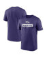 Фото #1 товара Men's Purple Baltimore Ravens Sideline Legend Performance T-Shirt