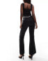 Фото #4 товара Kaiia ribbon bow front flared trousers co-ord in black