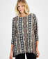 Women's Printed 3/4-Sleeve Swing Top, Created for Macy's