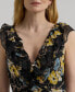 ფოტო #4 პროდუქტის Women's Tiered Ruffled Floral Gown