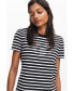 ფოტო #3 პროდუქტის Women's Striped heart T-shirt