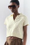 Sequinned knit polo top