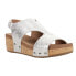 Фото #2 товара Corkys Refreshing Metallic Wedge Womens Silver Casual Sandals 41-0142-WHME