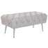 Bench Home ESPRIT Grey Silver Polyester Metal 103 x 46 x 42 cm