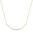 Фото #1 товара Wrapped diamond Curved Bar Statement Necklace (1/4 ct. t.w.) in 14k Gold, 15" + 2" extender, Created for Macy's