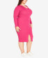 ფოტო #3 პროდუქტის Plus Size Scarlett Rib Midi Dress