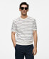 Фото #1 товара Men's Striped Knit Cotton T-Shirt