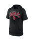 Men's Black Oklahoma Sooners Double Arch Raglan Short Sleeve Hoodie T-Shirt Черный, S - фото #3