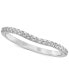 ფოტო #1 პროდუქტის Diamond Curved Band (1/6 ct. t.w.) in 14k White Gold