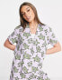 The Wellness Project illustrated turtle short pyjama set in lilac