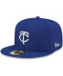 Фото #2 товара Men's Royal Minnesota Twins Logo White 59FIFTY Fitted Hat