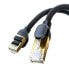Szybki kabel sieciowy patchcord RJ45 cat.8 40Gbps 0.5m czarny