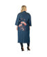 Women's Plus Size Bird Print Back Denim Kimono Trench Coats
