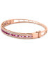 ფოტო #3 პროდუქტის EFFY® Pink Tourmaline (1-3/8 ct. t.w.), Ruby (3/8 ct. t.w.) & Diamond ( 1/2 ct. t.w.) Bangle Bracelet in 14k Rose Gold