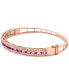 EFFY® Pink Tourmaline (1-3/8 ct. t.w.), Ruby (3/8 ct. t.w.) & Diamond ( 1/2 ct. t.w.) Bangle Bracelet in 14k Rose Gold