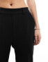 Object cropped tailored slim trousers in black