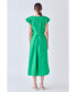 Women's Puffy Sleeve Midi Dress