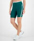 Women's Ribbed Bike Shorts, Created for Macy's Зеленый, XS - фото #1