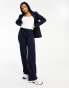 Фото #1 товара Pull&Bear pinstripe tailored trouser co-ord in navy blue