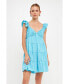 ფოტო #3 პროდუქტის Women's Sweetheart Flounced Mini Dress