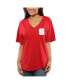 Фото #2 товара Women's Red NC State Wolfpack Oversized T-shirt